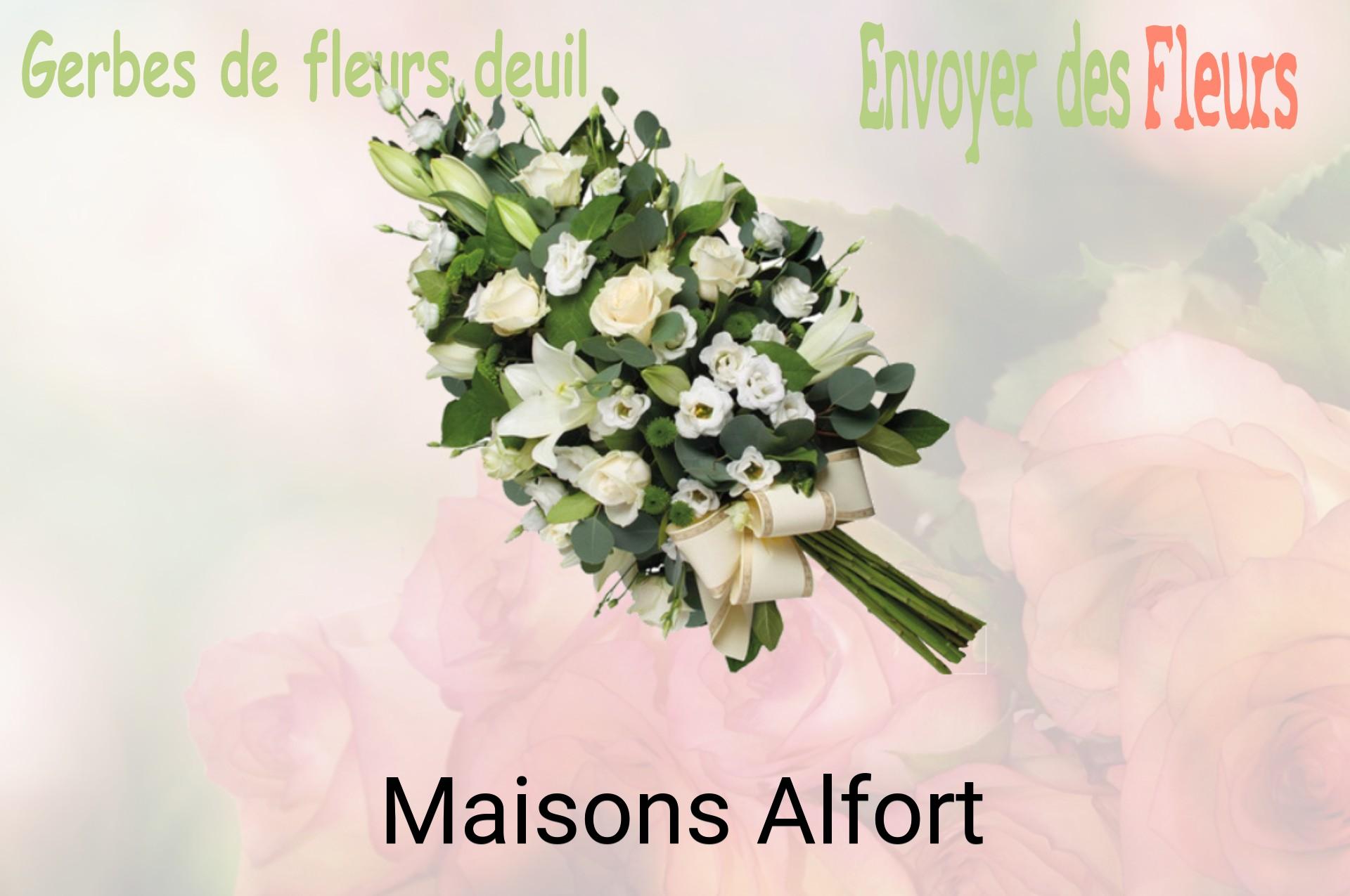 Gerbe de fleurs de deuil livrée à Maisons-Alfort
